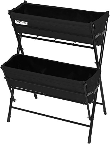 Algopix Similar Product 7 - VegTrug Poppy 2 Tier Planter Black
