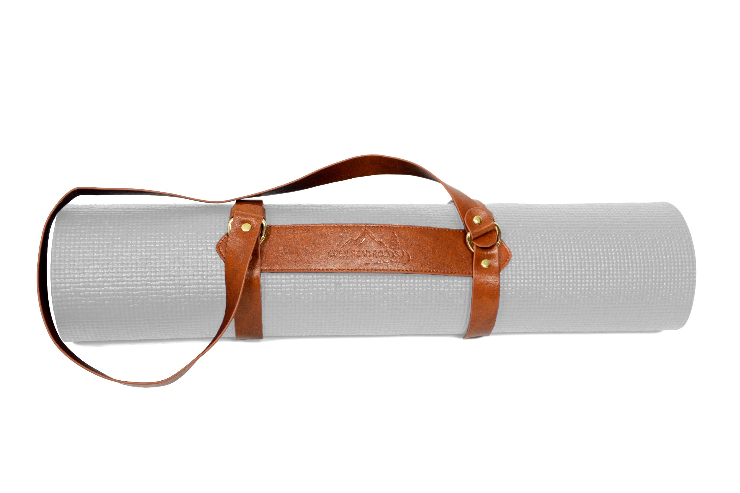 Algopix Similar Product 13 - Open Road Goods Vegan Leather Yoga Mat