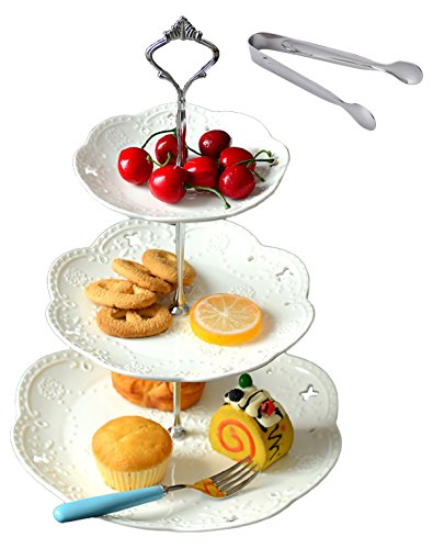 Algopix Similar Product 3 - Cupcake Stand Jusalpha 3Tier White