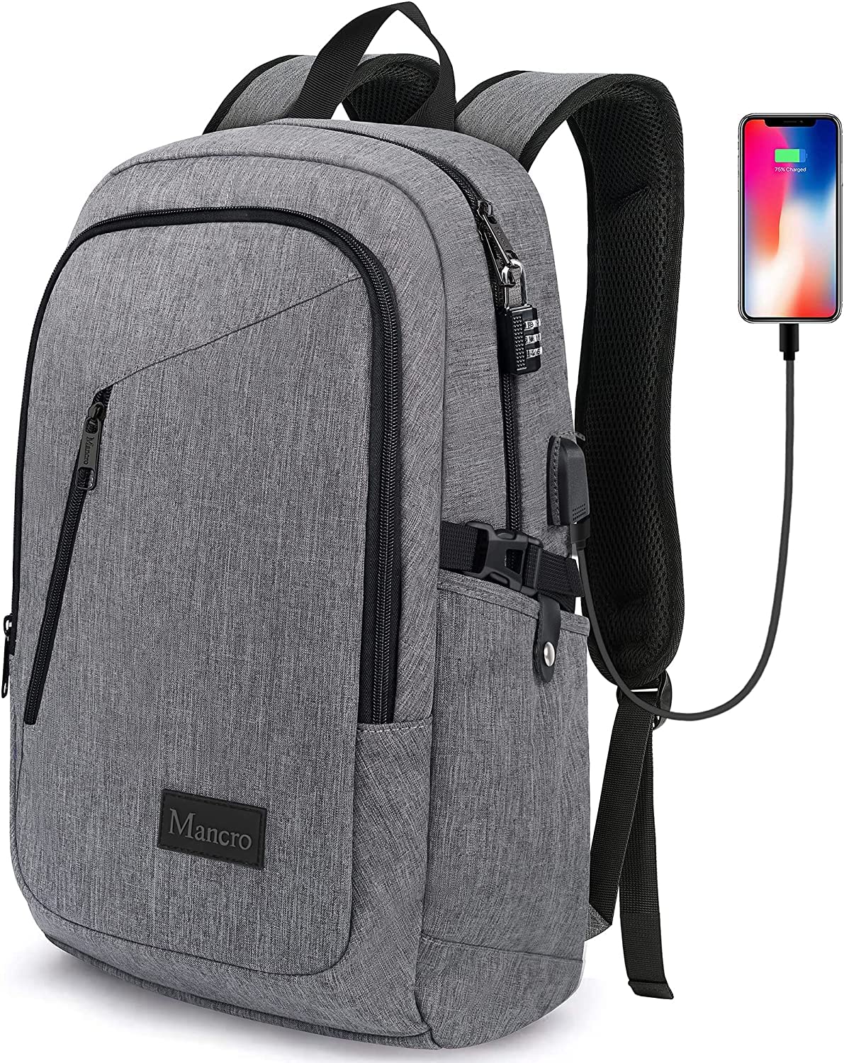 Algopix Similar Product 13 - Mancro Laptop Backpack for Travel