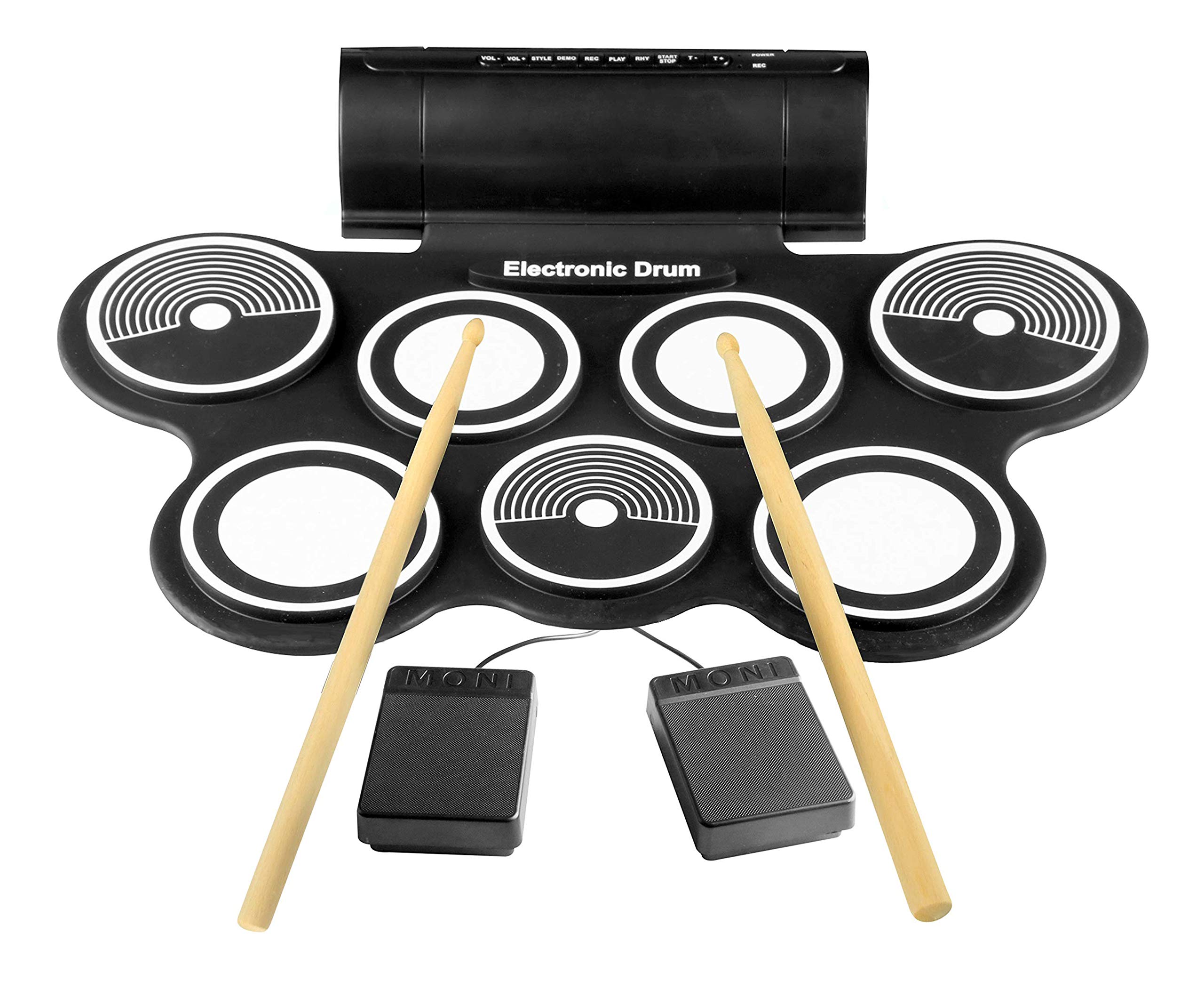 Algopix Similar Product 12 - Pyle Electronic Roll Up MIDI Drum Kit