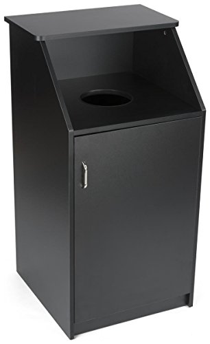 Algopix Similar Product 8 - Displays2go LCKDTLCSBK Commercial Trash
