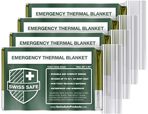 Algopix Similar Product 15 - Swiss Safe 4 Pack Mylar Emergency