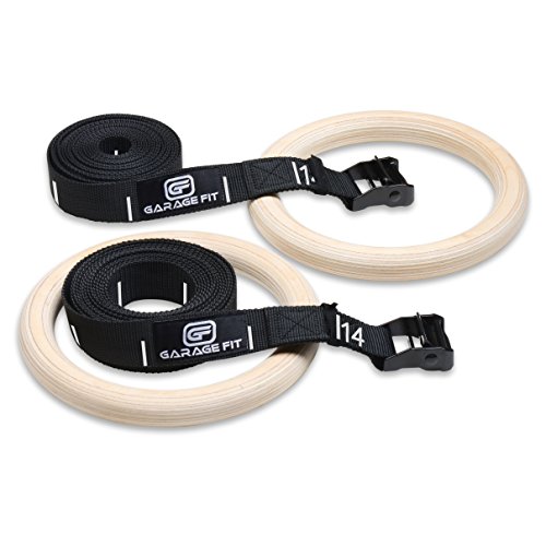 Algopix Similar Product 7 - Wood Gymnastic Rings Premium Heavy