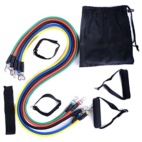 Algopix Similar Product 14 - 11 PCS Resistance Band Set Yoga Pilates