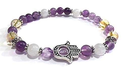 Algopix Similar Product 2 - Handmade Hamsa Hand Amethyst