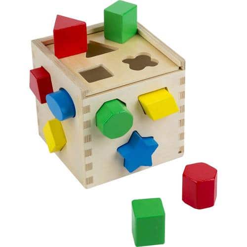 Algopix Similar Product 15 - Melissa  Doug Shape Sorting Cube 