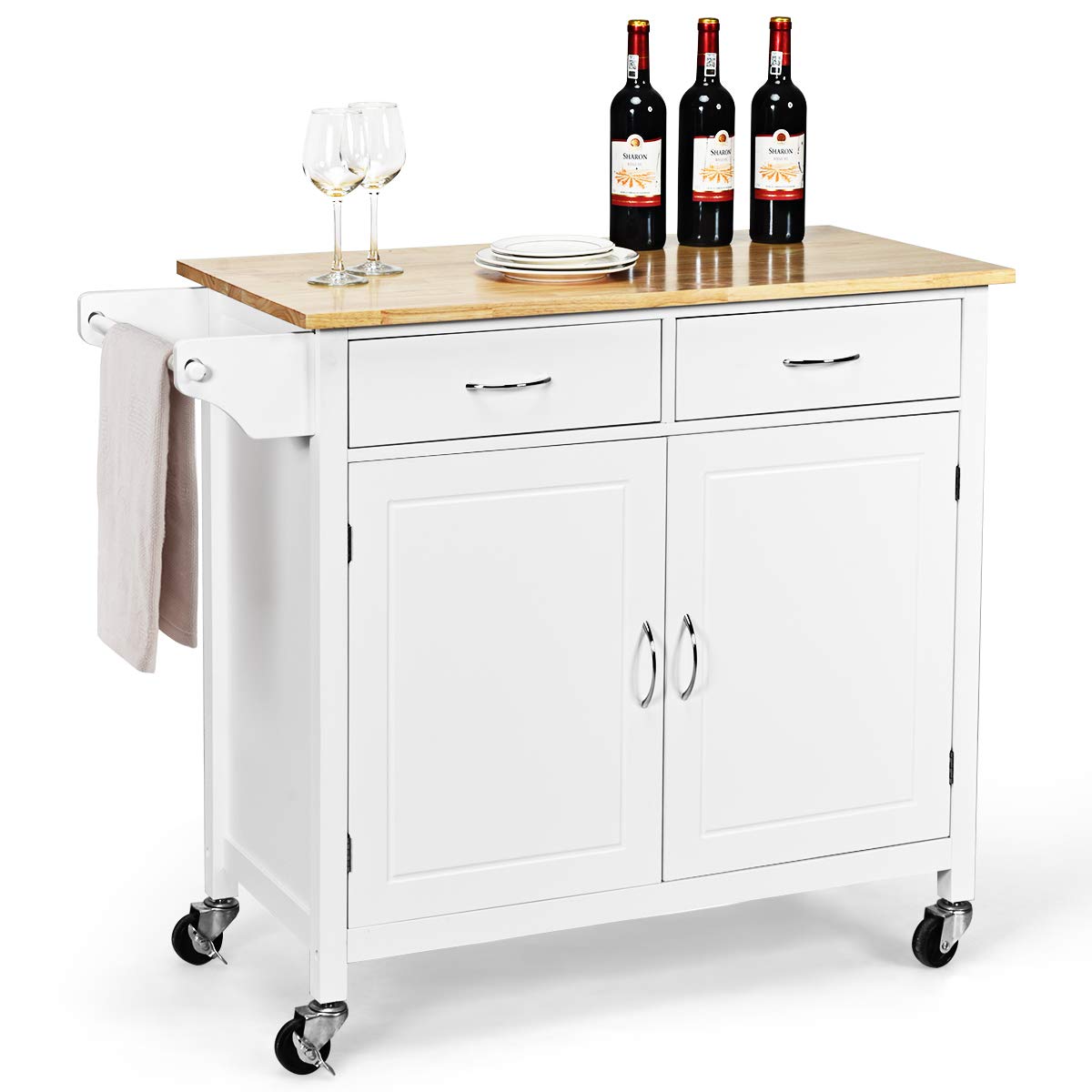 Algopix Similar Product 19 - Giantex Kitchen Island Rolling Kitchen