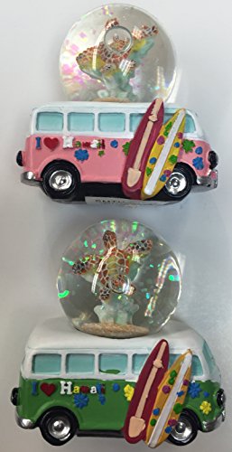 Algopix Similar Product 4 - Snowglobe Turtle Hawaiian Design set of