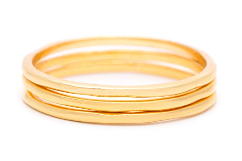 Algopix Similar Product 16 - Gorjana G Ring Set Of 3 In Gold Size 8