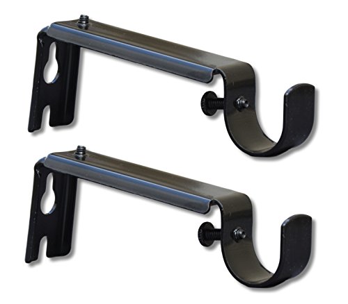 Algopix Similar Product 20 - Adjustable Steel Curtain Rod Brackets 