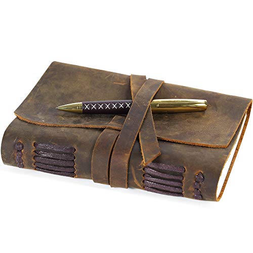 Algopix Similar Product 11 - Leather Journal Travel Diary Handmade