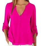 Algopix Similar Product 2 - WSLCN Womens Loose Fit Blouse VNeck