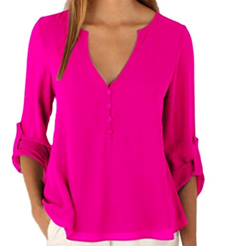 Algopix Similar Product 18 - WSLCN Womens Loose Fit Blouse VNeck