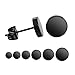 Algopix Similar Product 18 - LIEBLICH Black Round Stud Earrings Set