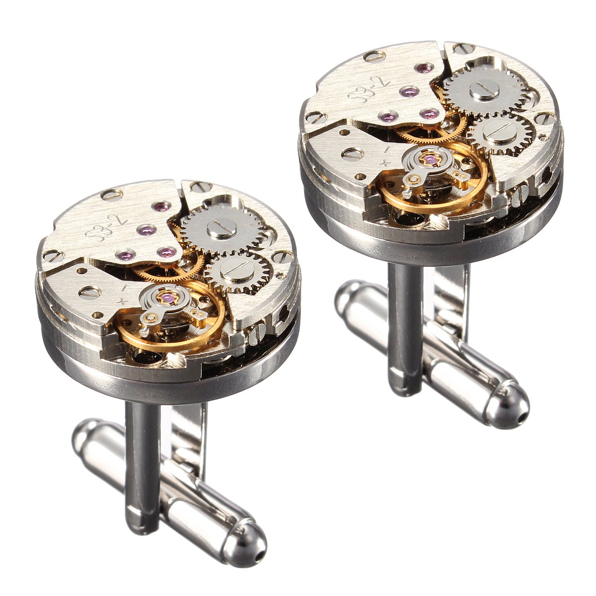 Algopix Similar Product 6 - CufflinksBaban Deluxe Steampunk Mens
