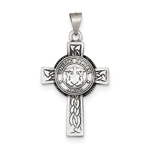 Algopix Similar Product 17 - US Navy Sterling Silver Cross Pendant