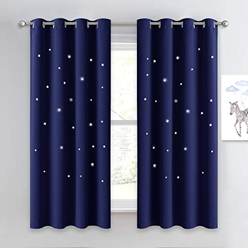 Algopix Similar Product 9 - NICETOWN Children Blue Blackout Curtain