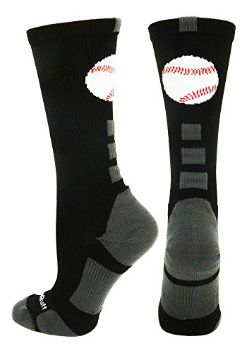 Algopix Similar Product 2 - MadSportsStuff Baseball Logo Crew Socks