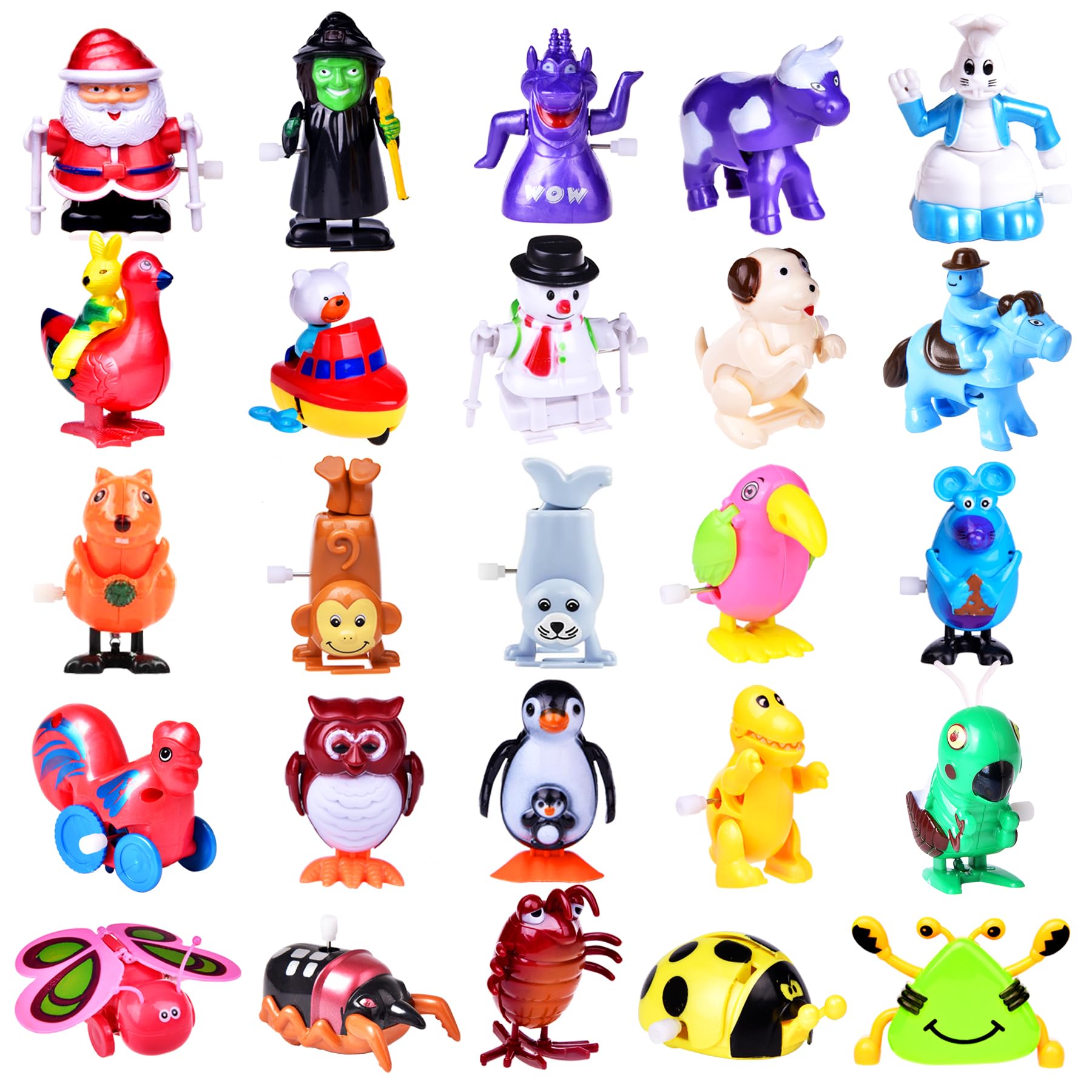 Algopix Similar Product 18 - Wind Up Toys  25pcs Windup Animals