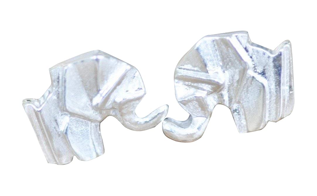 Algopix Similar Product 4 - Origami Elephant Earrings in Sterling