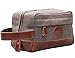 Algopix Similar Product 15 - Vintage Leather Canvas Travel Toiletry