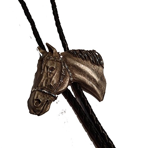 Algopix Similar Product 16 - diamond cut 2 inch horse head bolo tie