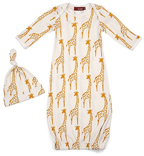 Algopix Similar Product 9 - Milkbarn Organic Cotton Gown and Hat
