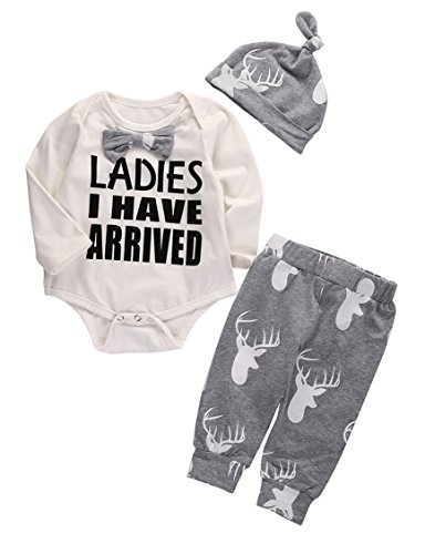 Algopix Similar Product 4 - 3PcsSet Newborn Baby Girl Boy Deer