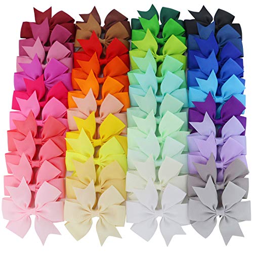 Algopix Similar Product 3 - Mybigqueen 40Pcs 3 Baby Hair Bows For