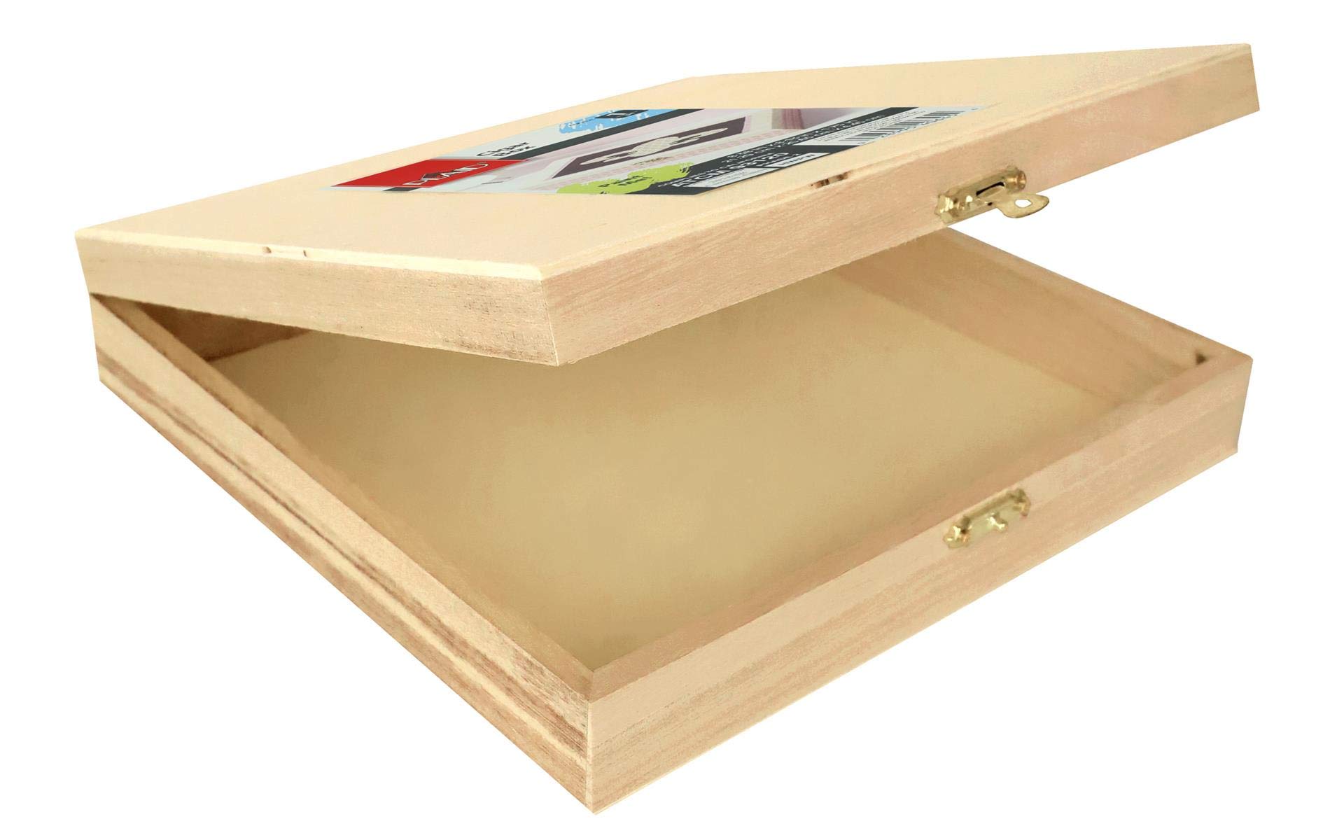 Algopix Similar Product 12 - Plaid 40645e Natural Wood Cigar Box