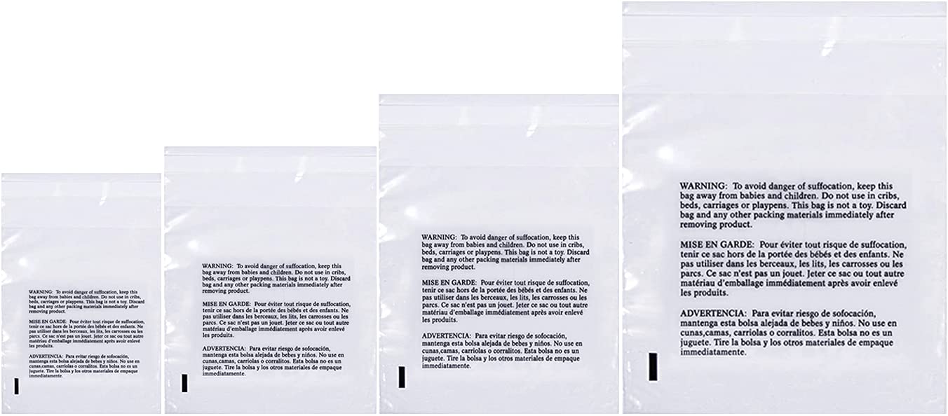 Algopix Similar Product 6 - Poly Bags with Suffocation Warning