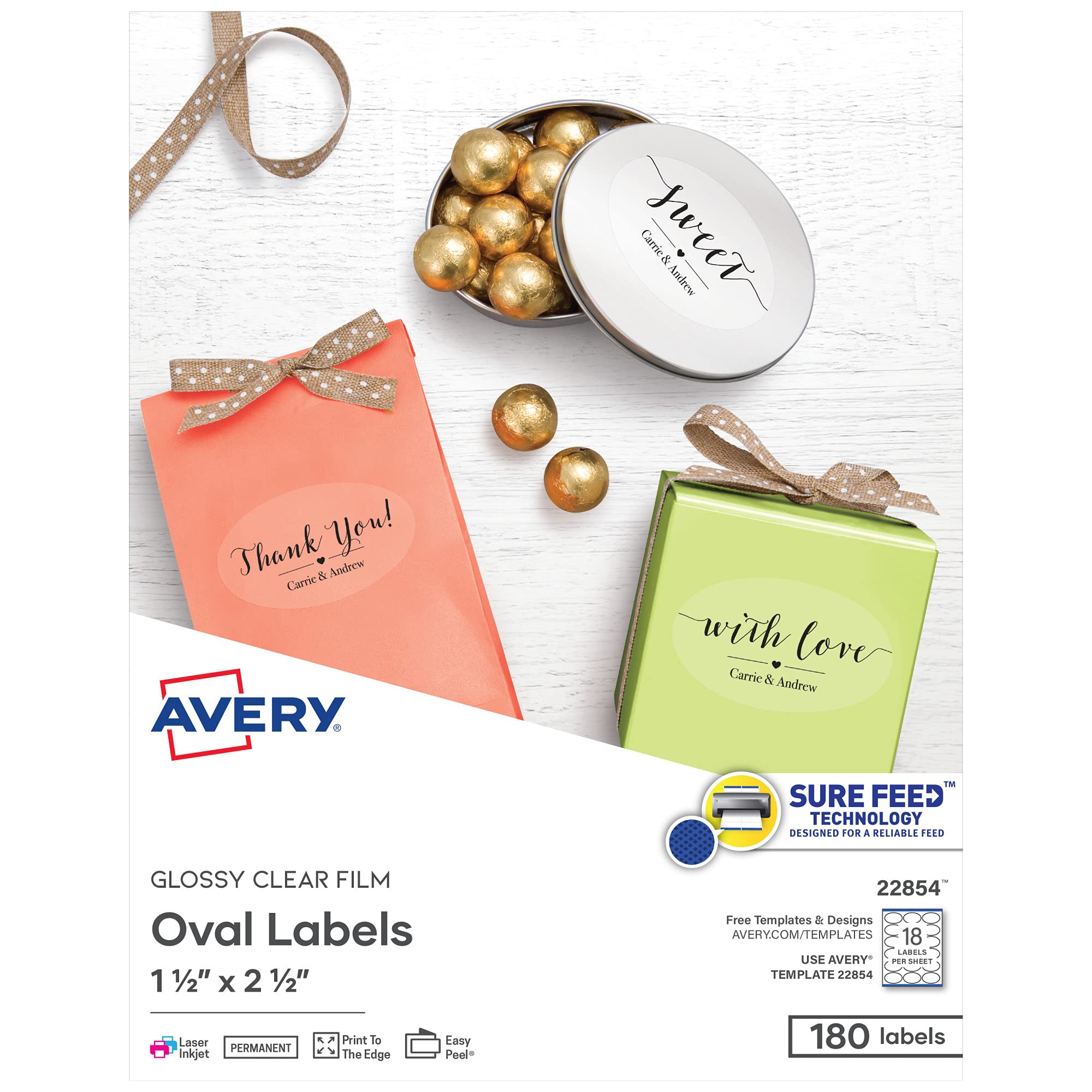 Algopix Similar Product 16 - Avery Printable Blank Oval Labels 15