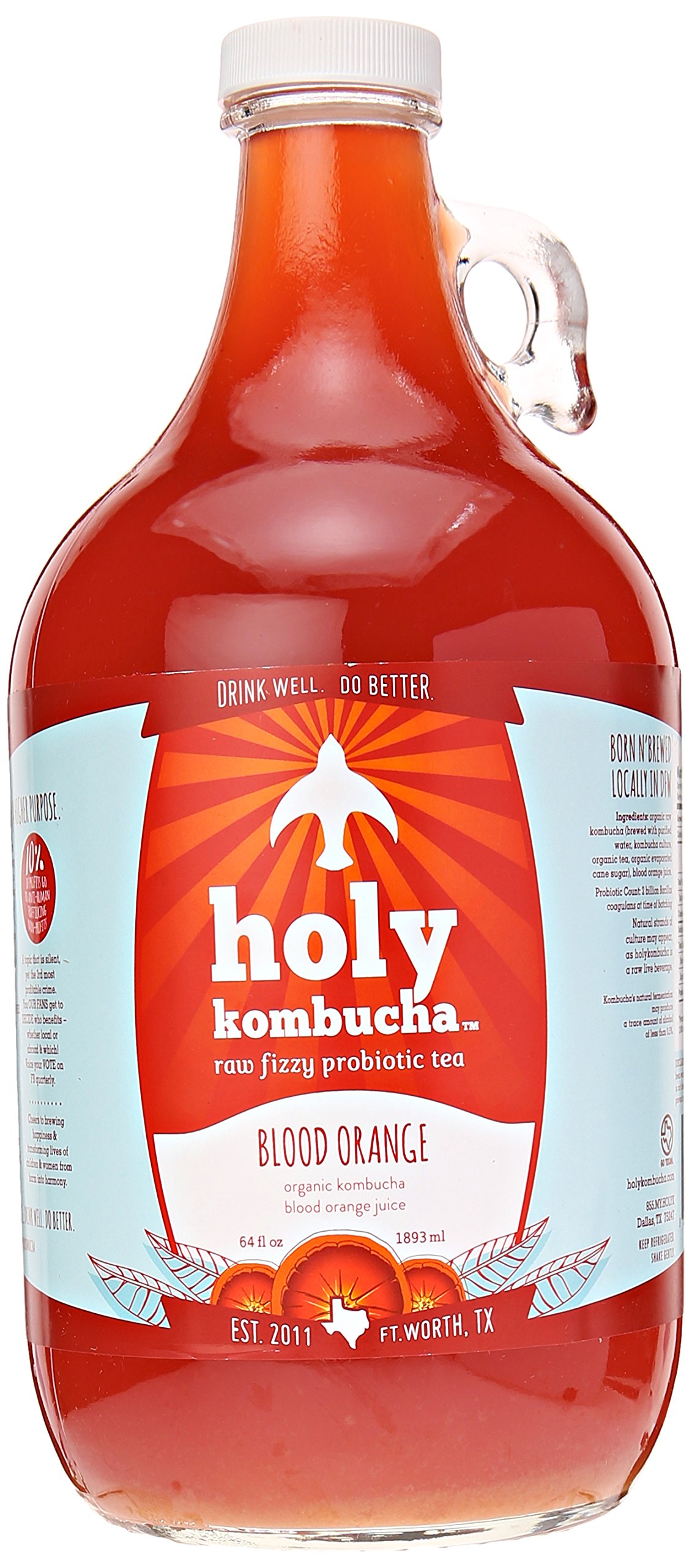 Algopix Similar Product 1 - Holy Kombucha Blood Orange Growler 64