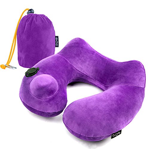 Algopix Similar Product 6 - AirComfy Inflatable Neck Travel Pillow