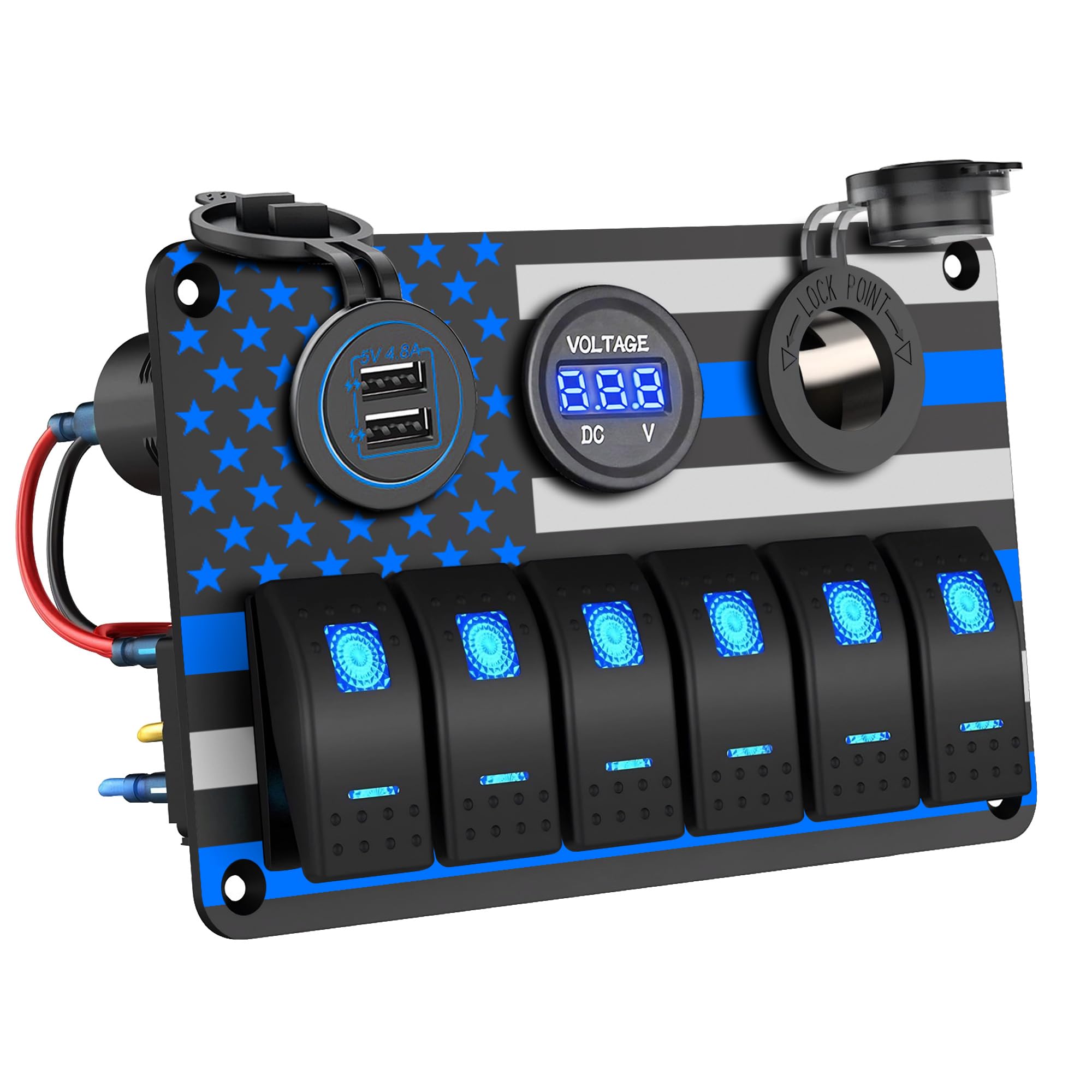 Algopix Similar Product 15 - IZTOSS 3 Gang Rocker Switch Panel with