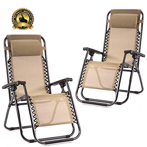Algopix Similar Product 10 - FDW Set of 2 Zero Gravity Chairs Lounge