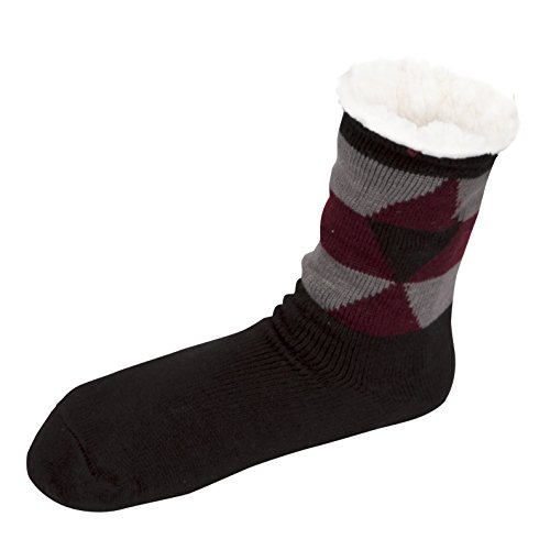Algopix Similar Product 6 - Leisureland Mens Sherpa Lined Knit