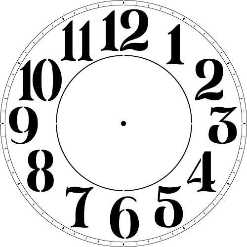 Algopix Similar Product 11 - Designer Stencils Modern Numeral Clock