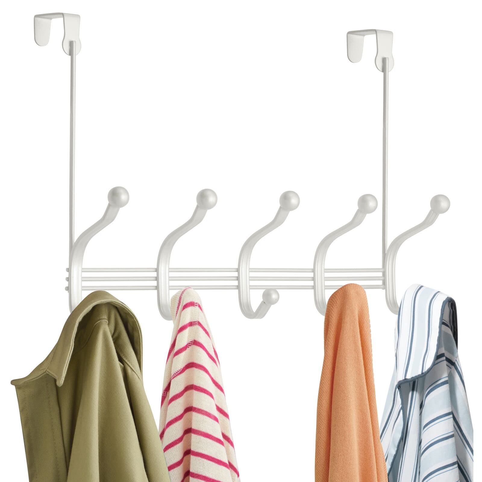Algopix Similar Product 6 - mDesign Decorative Over Door 10 Hook