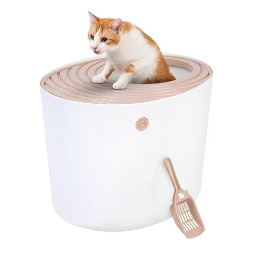 Algopix Similar Product 9 - IRIS USA Cat Litter Box Large Top