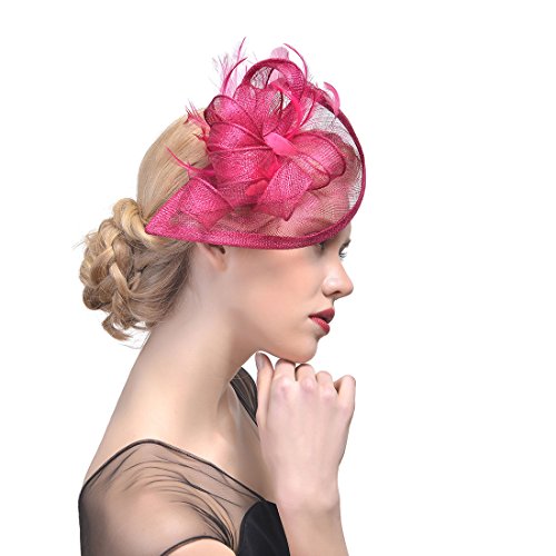 Algopix Similar Product 19 - eiYu Crafts Penny Mesh Hat Fascinator