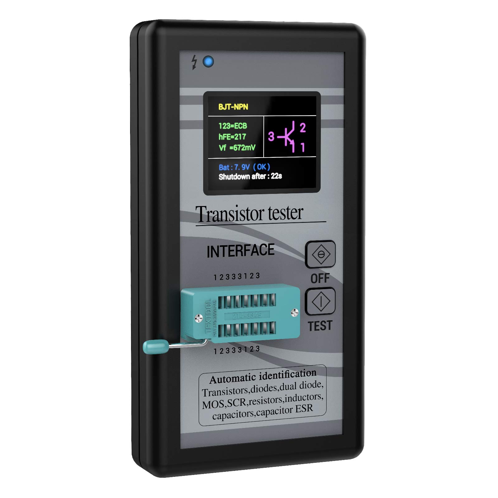 Algopix Similar Product 2 - Transistor Tester DROK Mosfet