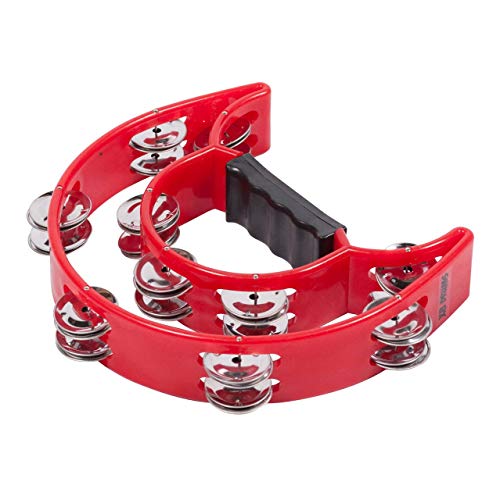 Algopix Similar Product 16 - X8 Drums Deluxe Crescent Tambourine, Red