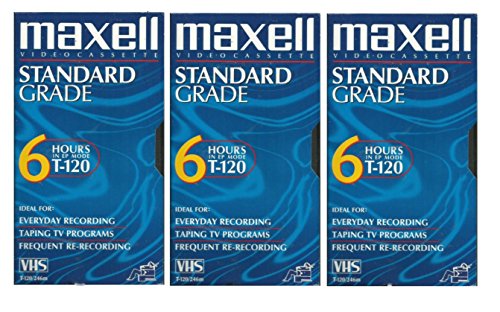 Algopix Similar Product 1 - Maxell VHS Blank 3Pack Standard Grade