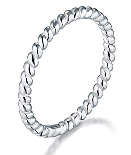Algopix Similar Product 10 - 925 Sterling Silver Ring BORUO Twisted