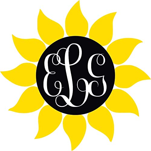 Algopix Similar Product 16 - Flower Monogram  3 letter monogram 