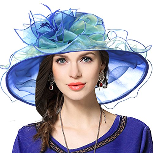 Algopix Similar Product 16 - VECRY Women Church Derby Hats Tea Party