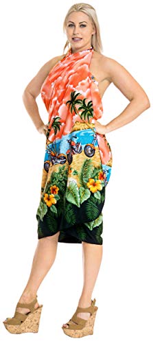 Algopix Similar Product 6 - LA LEELA Soft Light Cover Up Aloha Wrap