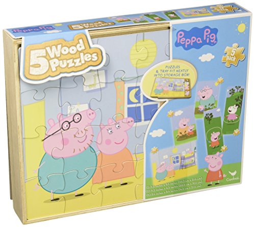 Algopix Similar Product 16 - Peppa Pig 5 Wood Puzzles in Wooden